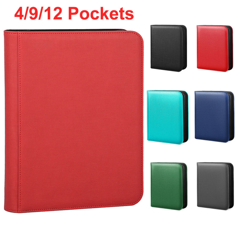Leather Work Folder - 9/12 Pocket Leather Trading Card Album