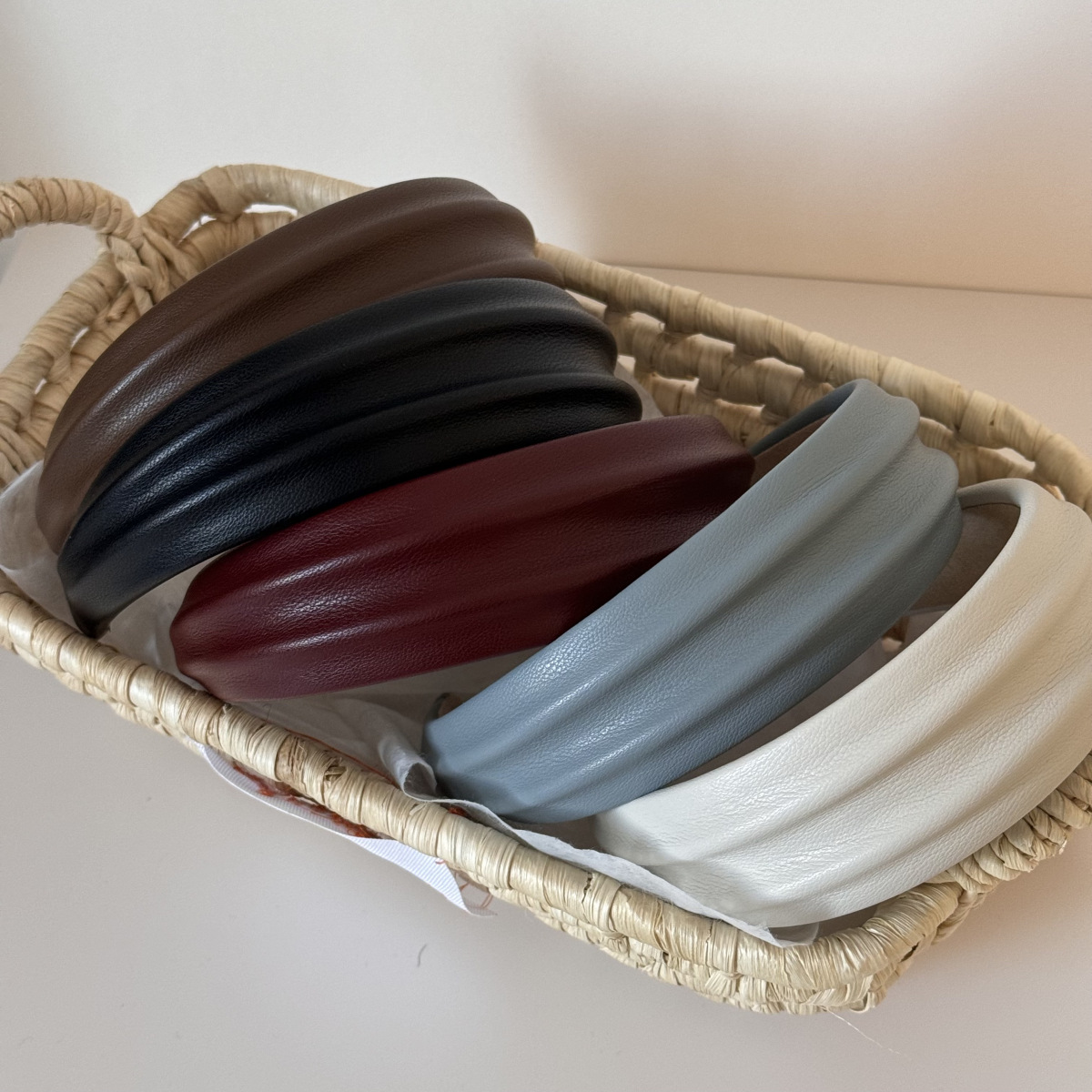Leatherwork Rings - PU Leather Wide Headbands Hairbands Women
