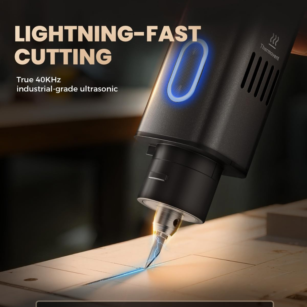 Leatherwork Knife - JAKEMY Ultrasonic Cutter Knife, 40KHz 2-in-1
