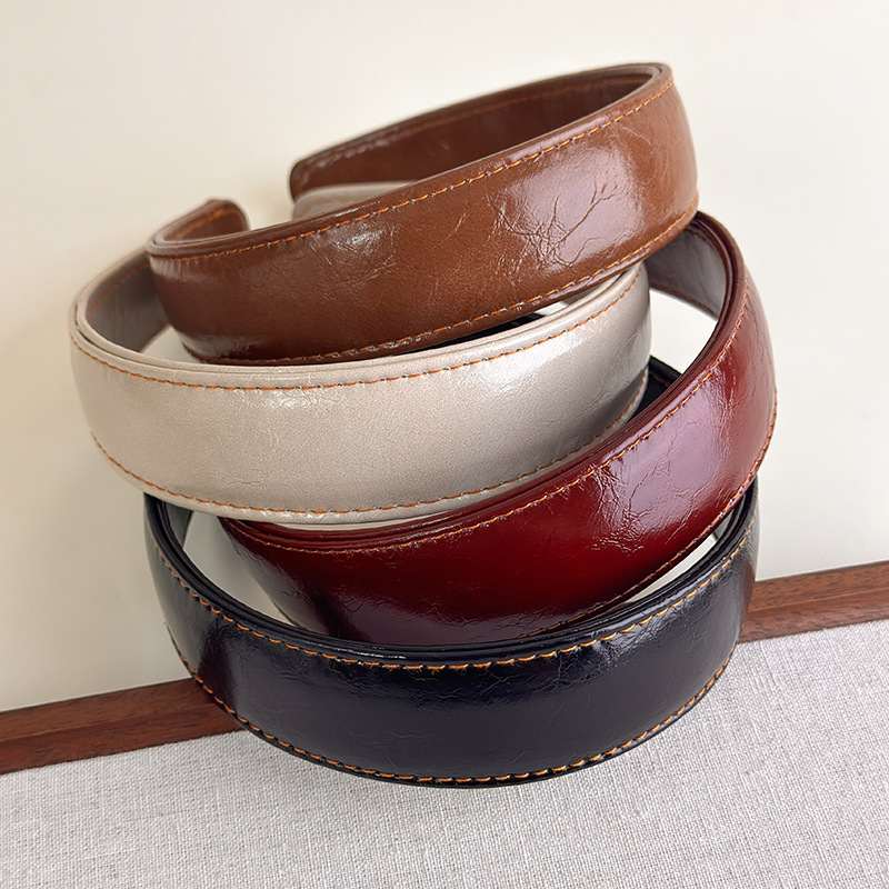 Leather Headbands Simple Solid - Leatherwork Rings recension och pris