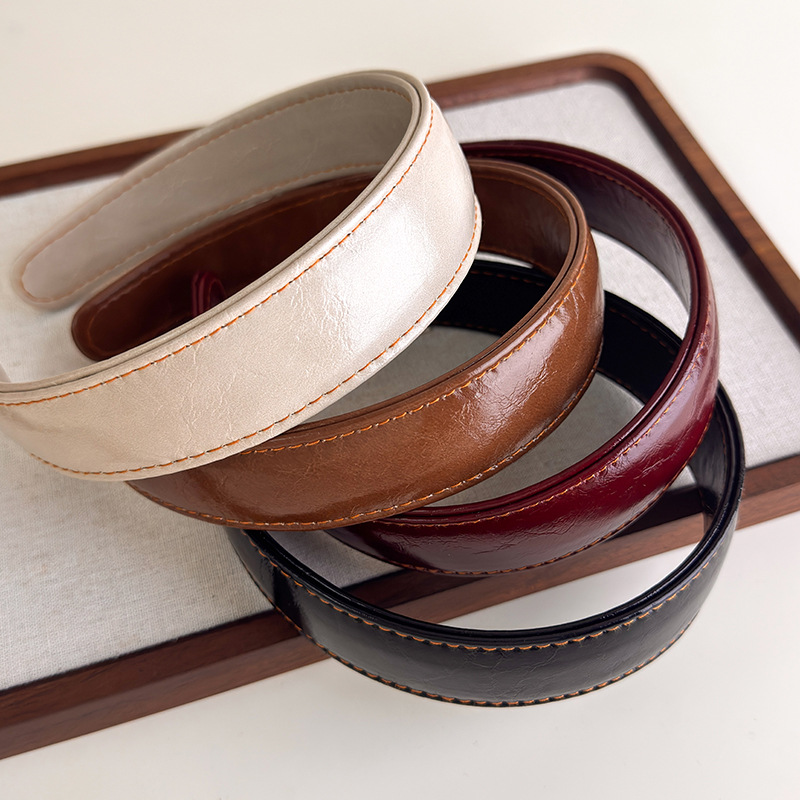 Leather Headbands Simple Solid - Leatherwork Rings recension och pris