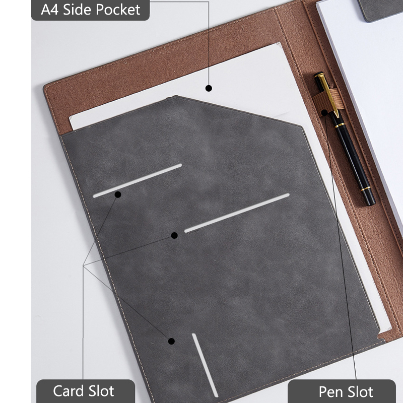 Black A4 Conference Leather Po - Leather Work Folder recension och pris