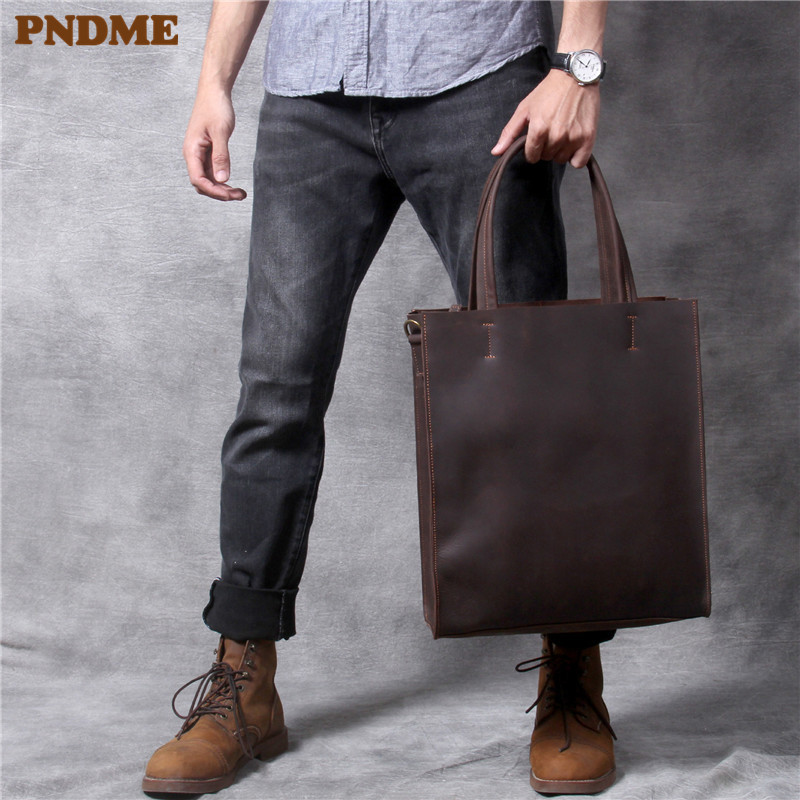 Vintage genuine leather men ha - Leather Work Bag Laptop recension och pris