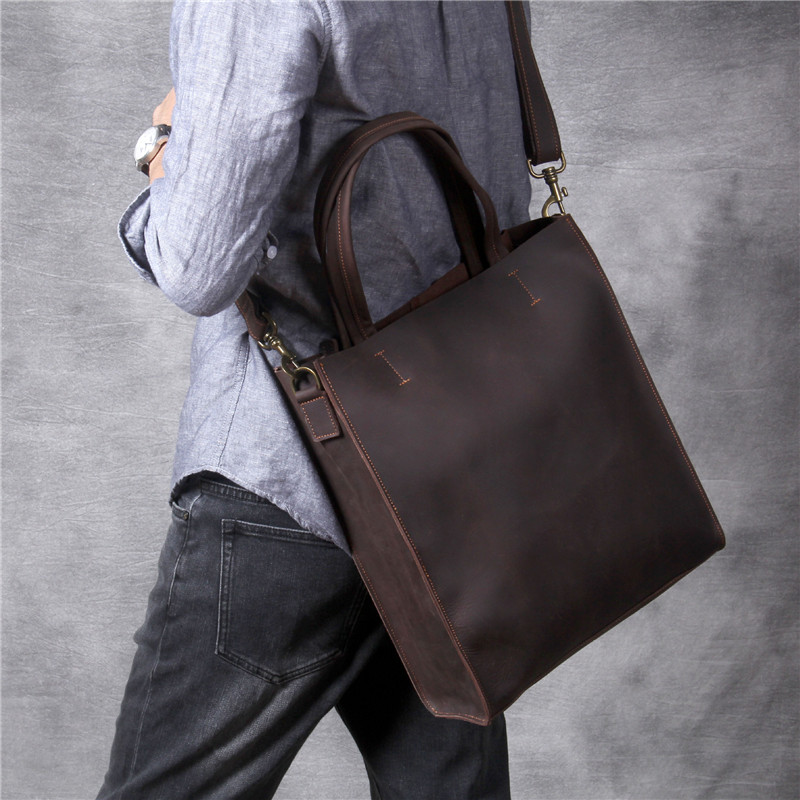 Vintage genuine leather men ha - Leather Work Bag Laptop recension och pris