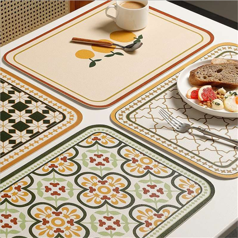 PU Retro Leather Placemat Oil  - Leatherwork Desk recension och pris