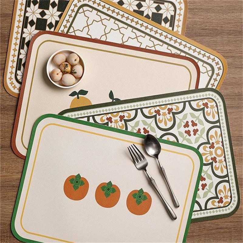 PU Retro Leather Placemat Oil  - Leatherwork Desk recension och pris