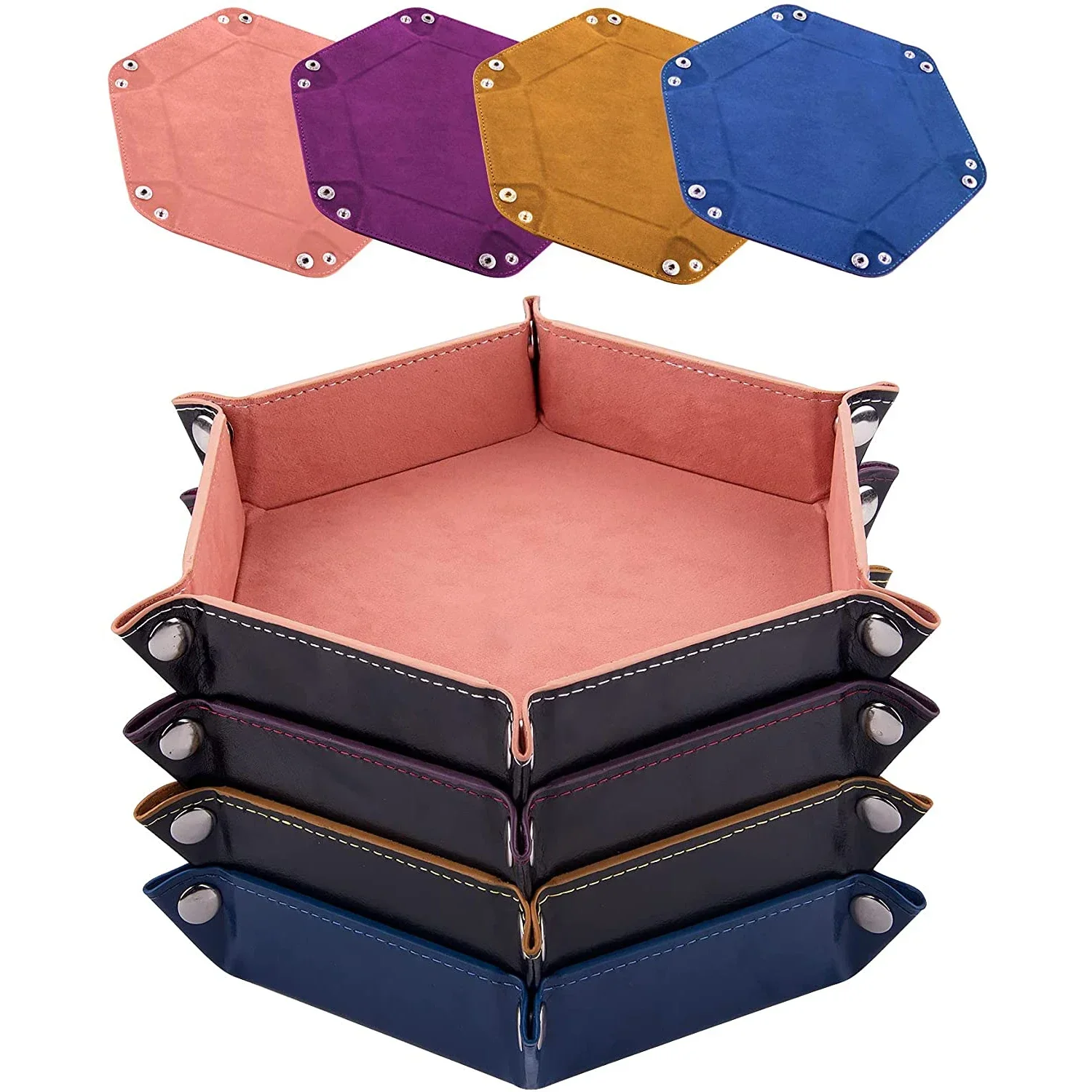 Dice Tray Hexagon  Rolling Hol - Leatherwork Desk recension och pris
