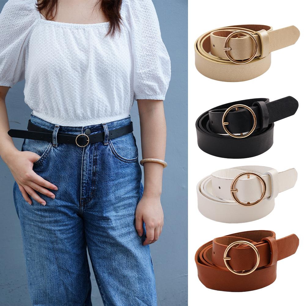 Trendy Women PU Leather Belt w - Leatherwork Rings recension och pris