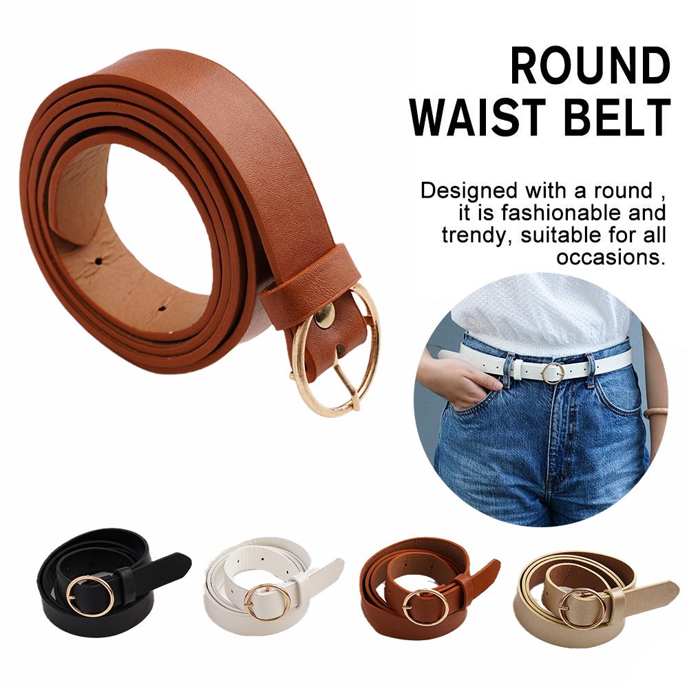Trendy Women PU Leather Belt w - Leatherwork Rings recension och pris