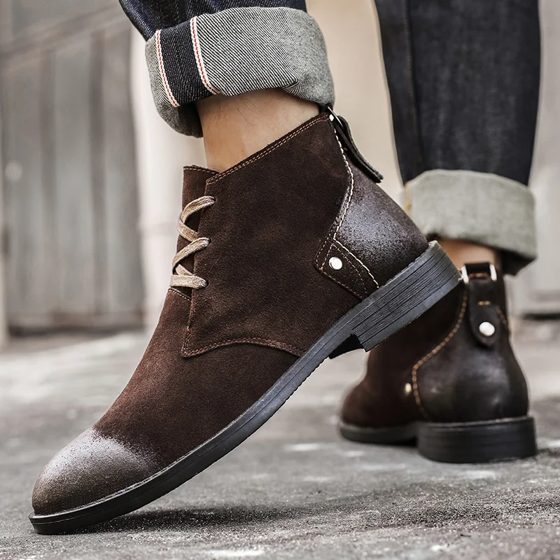 New Cow Suede Ankle Boots Hand - Leatherwork Tools recension och pris