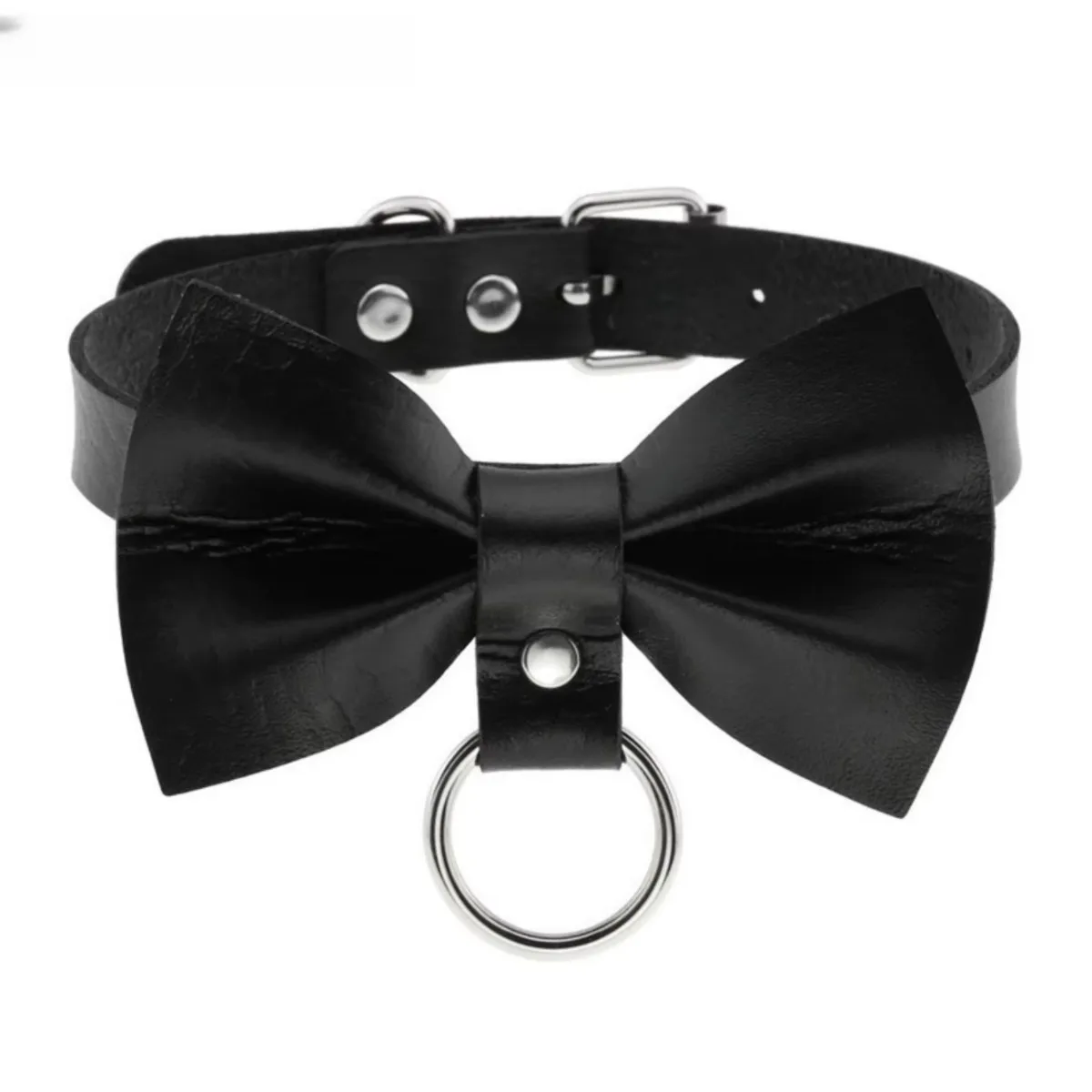 Trendy Leather Bow Collar | Ci - Leatherwork Rings recension och pris