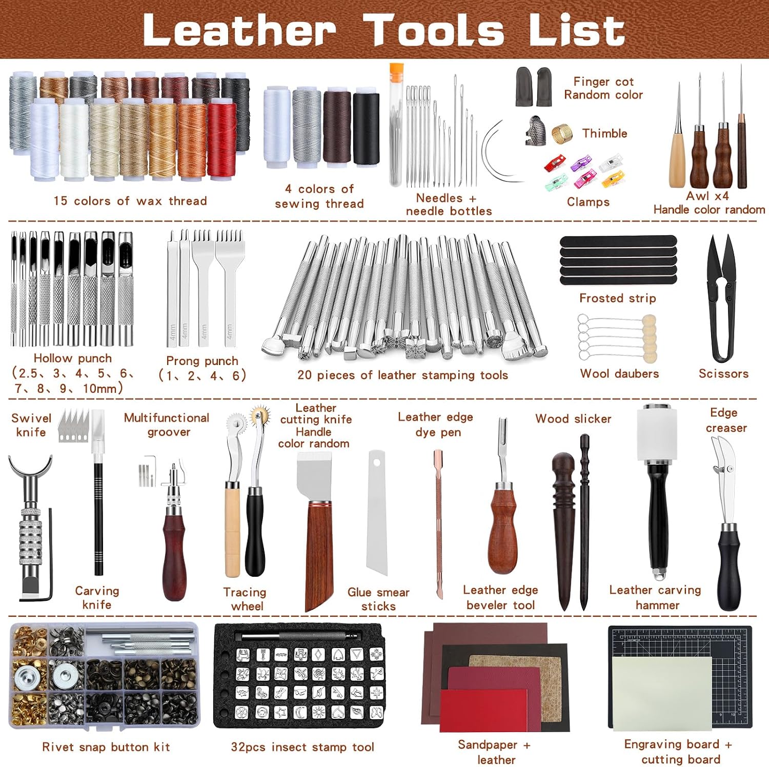 Leather Tooling Kit Leather Cr - Leatherwork Tools recension och pris