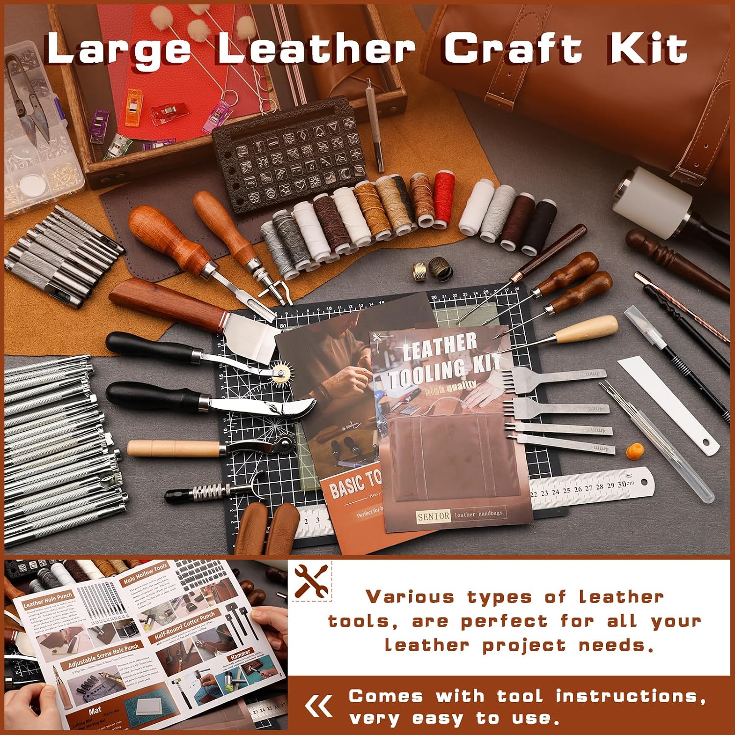 Leather Tooling Kit Leather Cr - Leatherwork Tools recension och pris