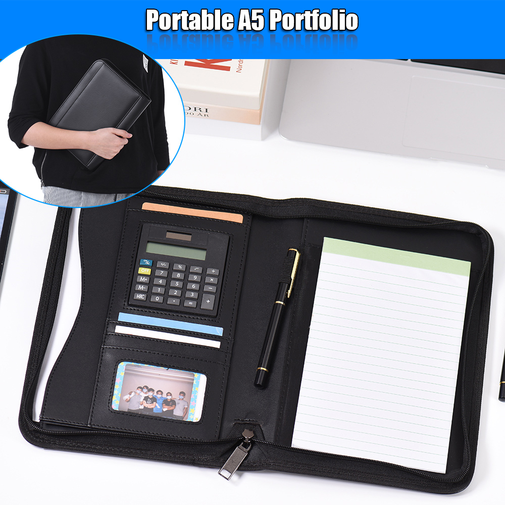 A5 Business Portfolio Padfolio - Leather Work Folder recension och pris