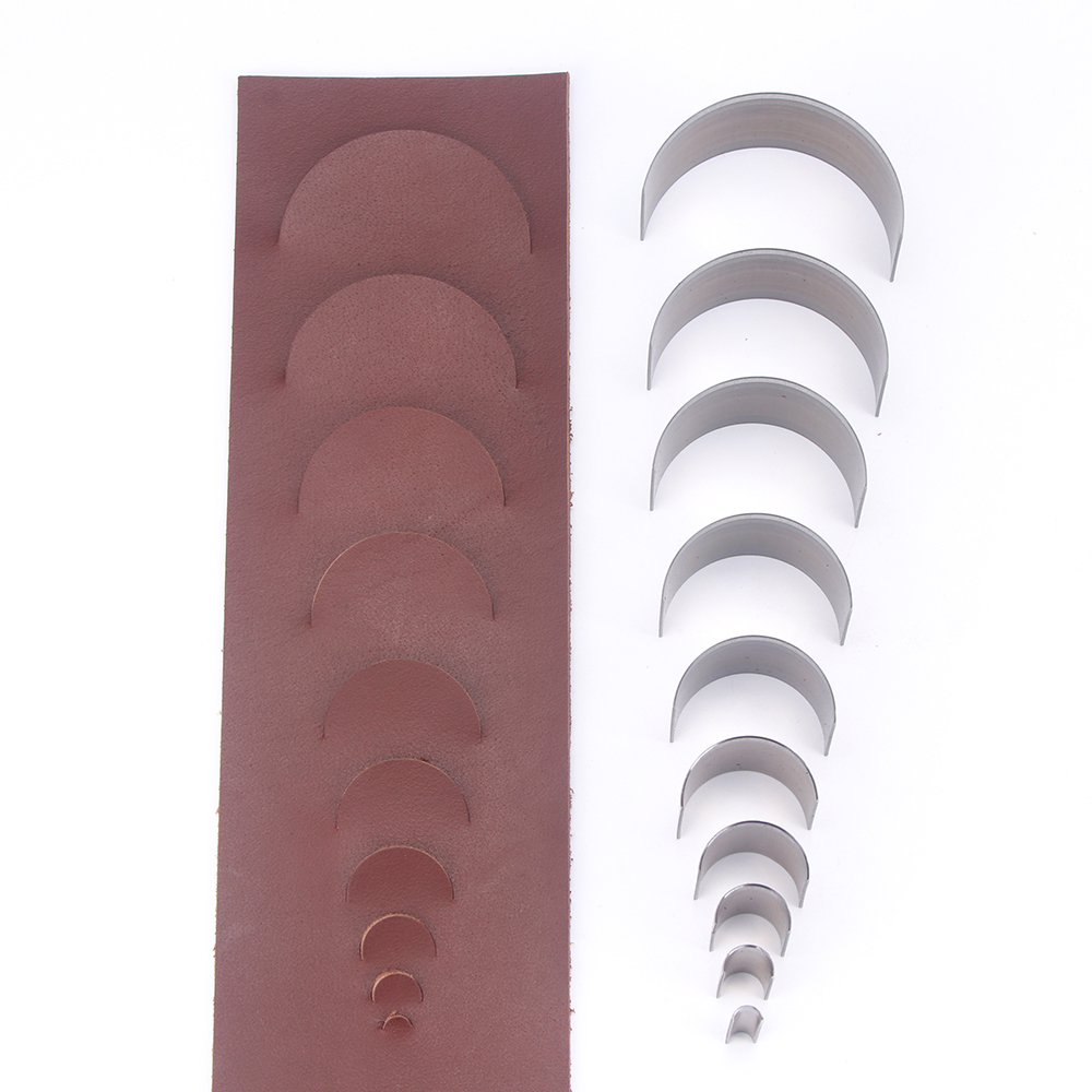 10pc/set Half Circle Punching  - Leatherwork Rings recension och pris