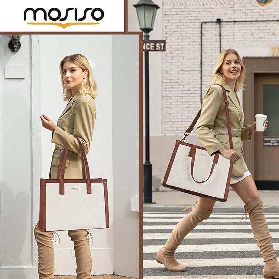 Waterproof Laptop Bag for Wome - Leather Work Bag Laptop recension och pris
