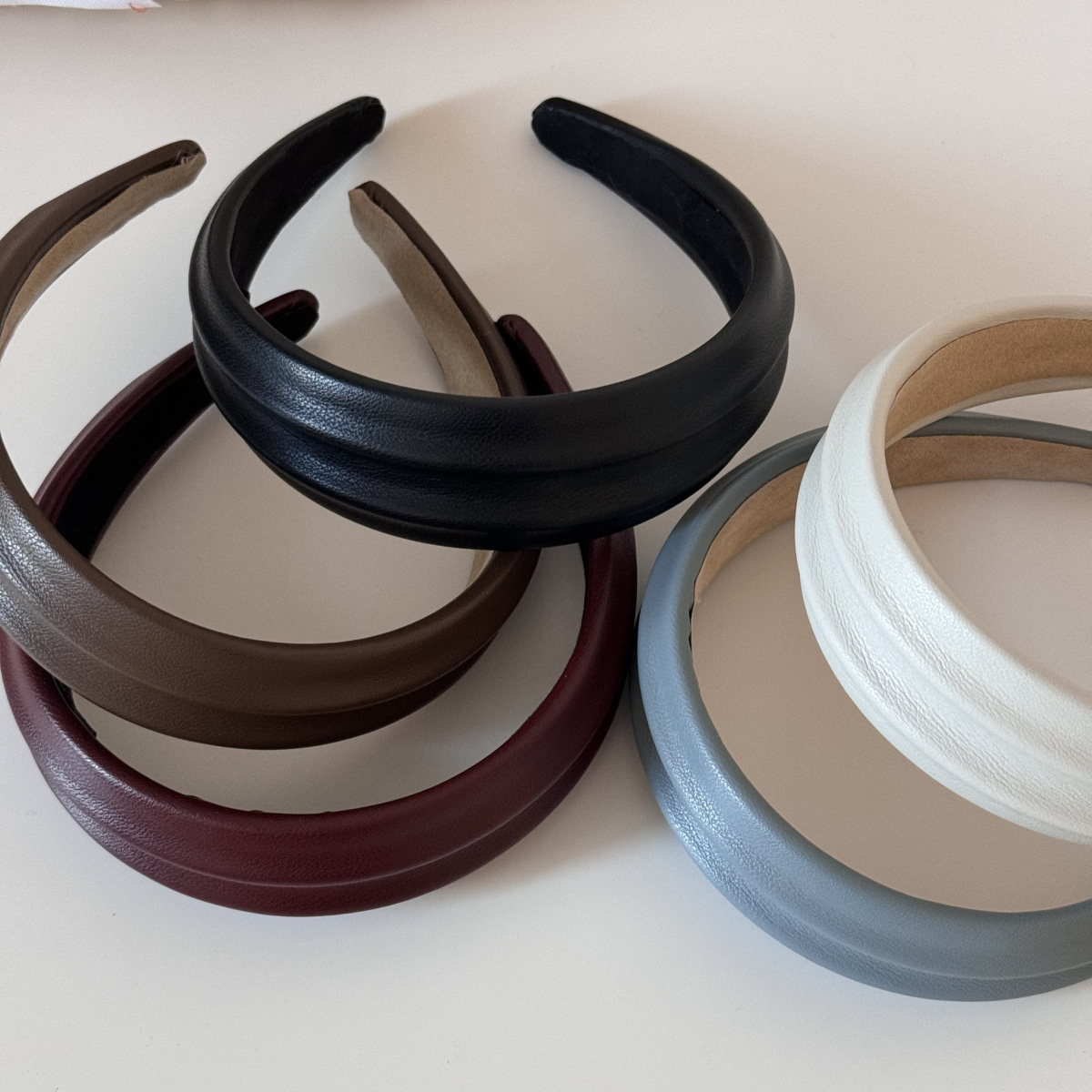 PU Leather Wide Headbands Hair - Leatherwork Rings recension och pris
