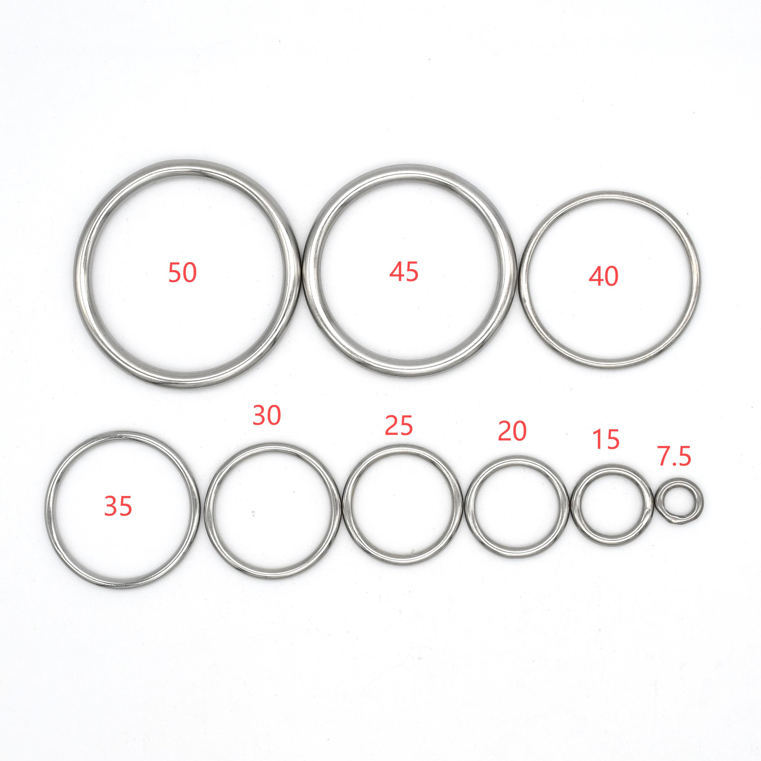 5Pieces Stainless Steel O-Ring - Leatherwork Rings recension och pris
