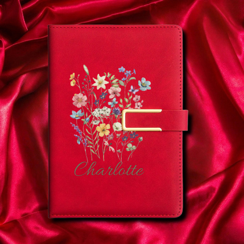A5 Floral Monogram Custom Name - Leatherwork Journal recension och pris