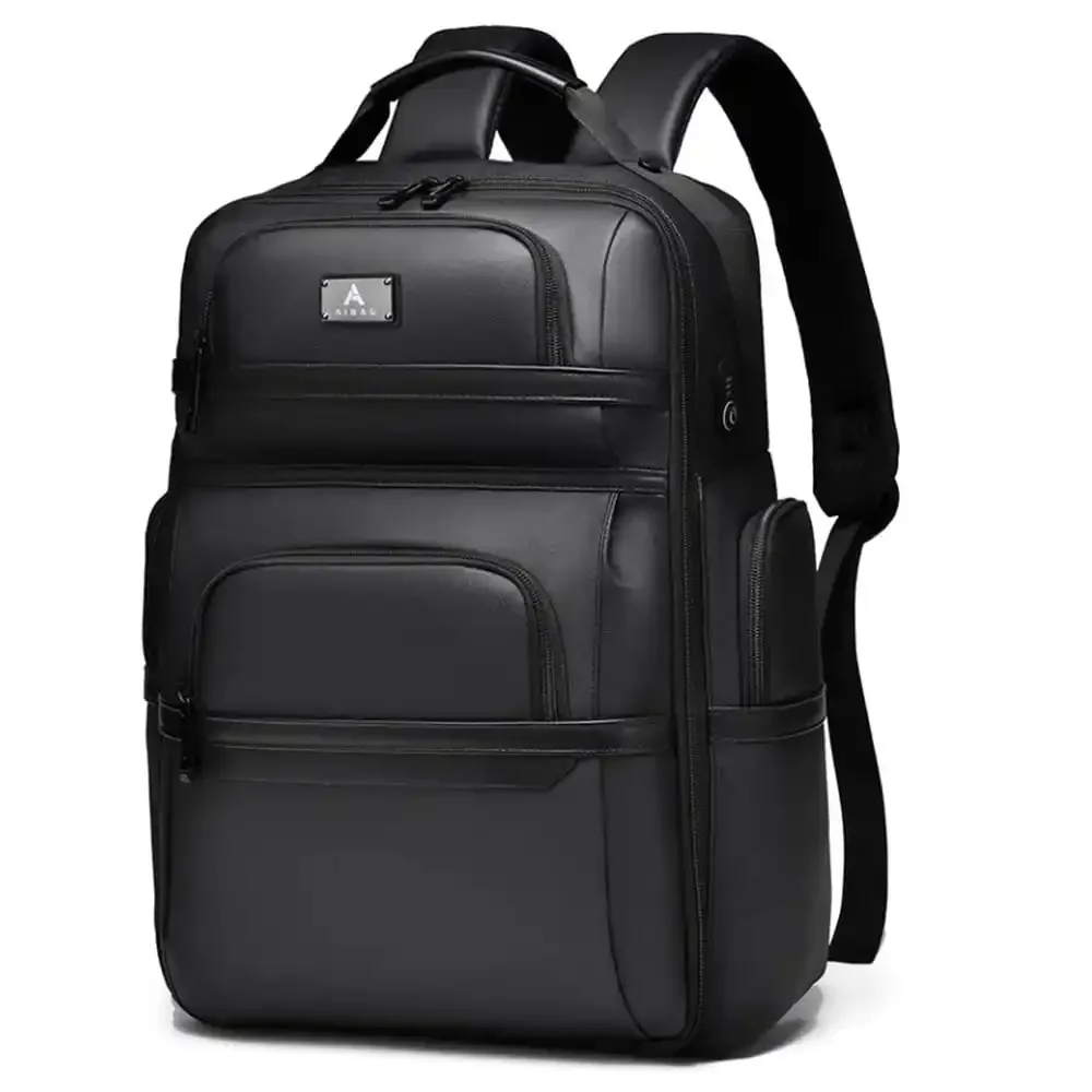 Men Leather Laptop Backpack Fi - Leather Work Bag Laptop recension och pris