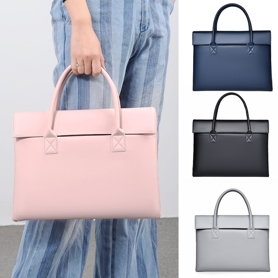 Briefcase Women Executive PU L - Leather Work Bag Laptop recension och pris