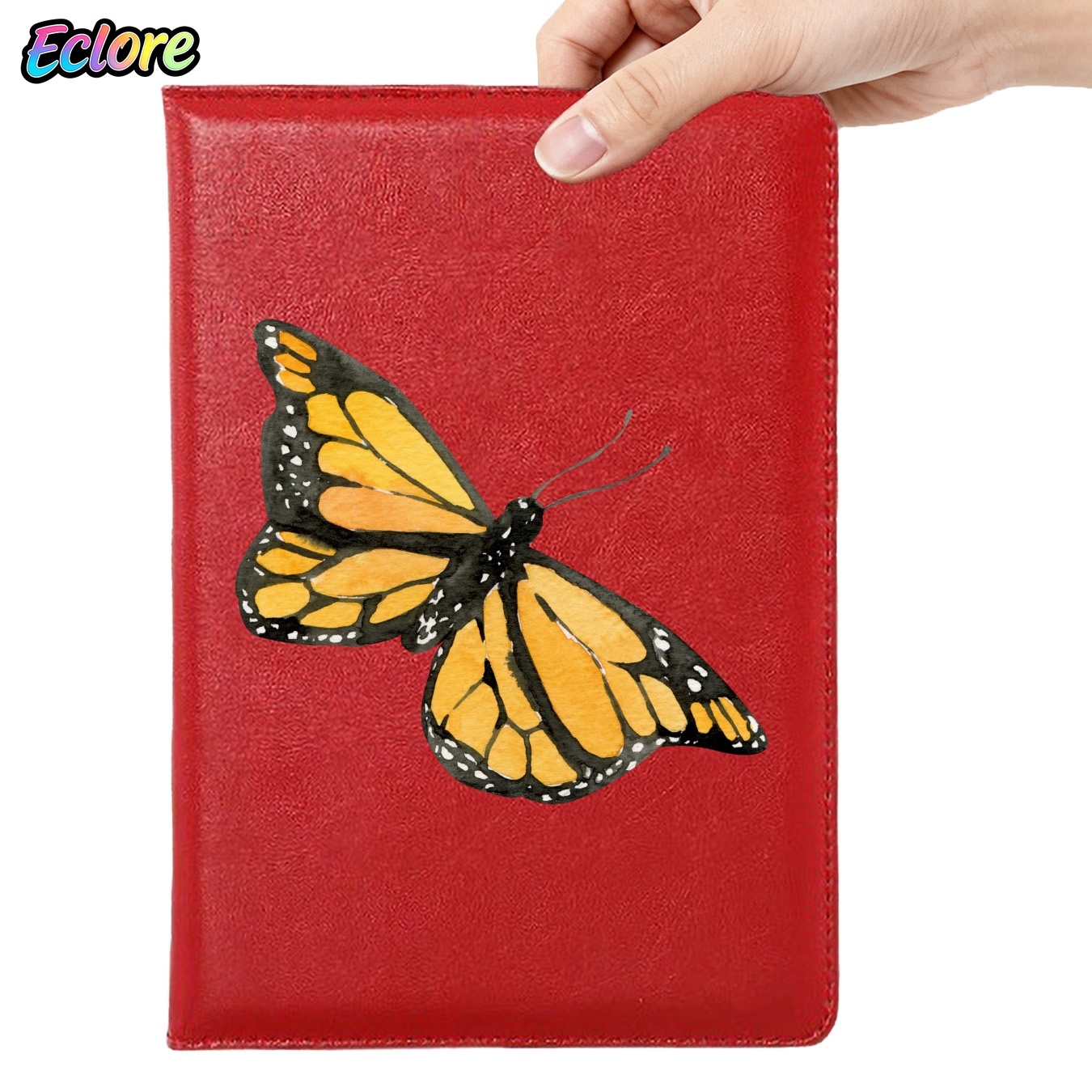 Watercolor Orange Butterfly Fa - Leatherwork Journal recension och pris