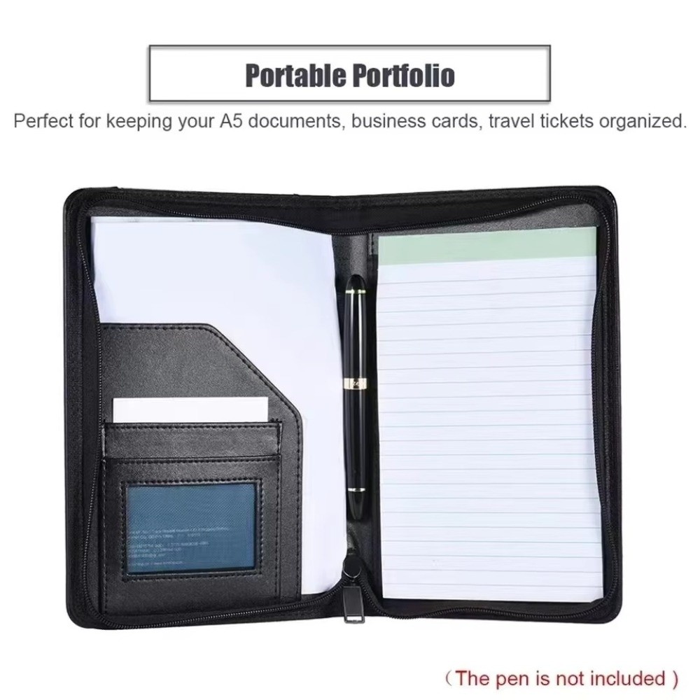 Portable A5 Business Portfolio - Leather Work Folder recension och pris