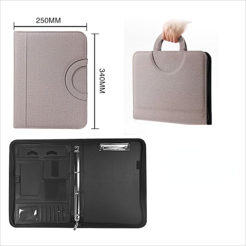 1Pc A4 PU Leather Zipper File  - Leather Work Folder recension och pris