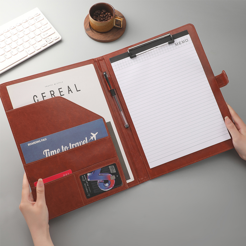Multifunctional A4 Leather Con - Leather Work Folder recension och pris