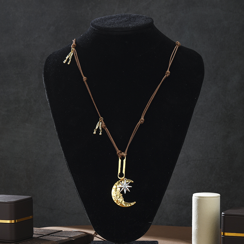 Vintage Gold Color Moon Star P - Leatherwork Rings recension och pris