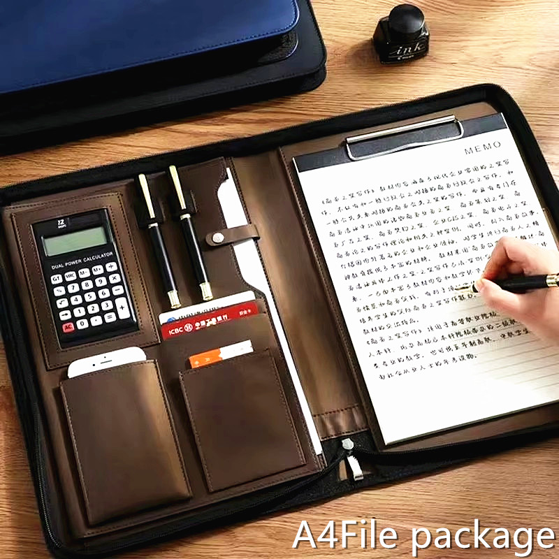 PU Leather Portafolio A4 Docum - Leather Work Folder recension och pris